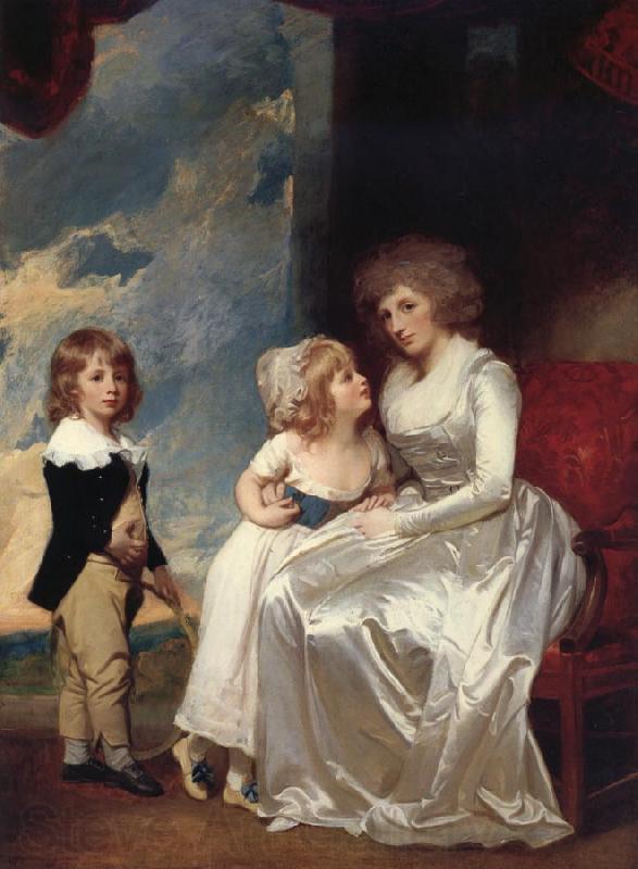 George Romney The Countess of warwick and her children France oil painting art